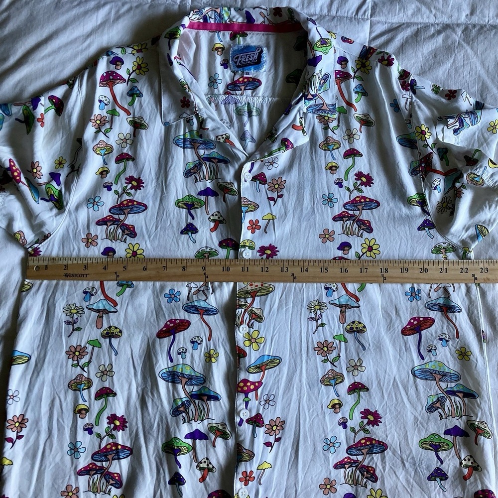 Fresh Prints of Bel-Air Wild Mushroom Button Up Mens XL Trippy Psychedelic Fest - Picture 13 of 14